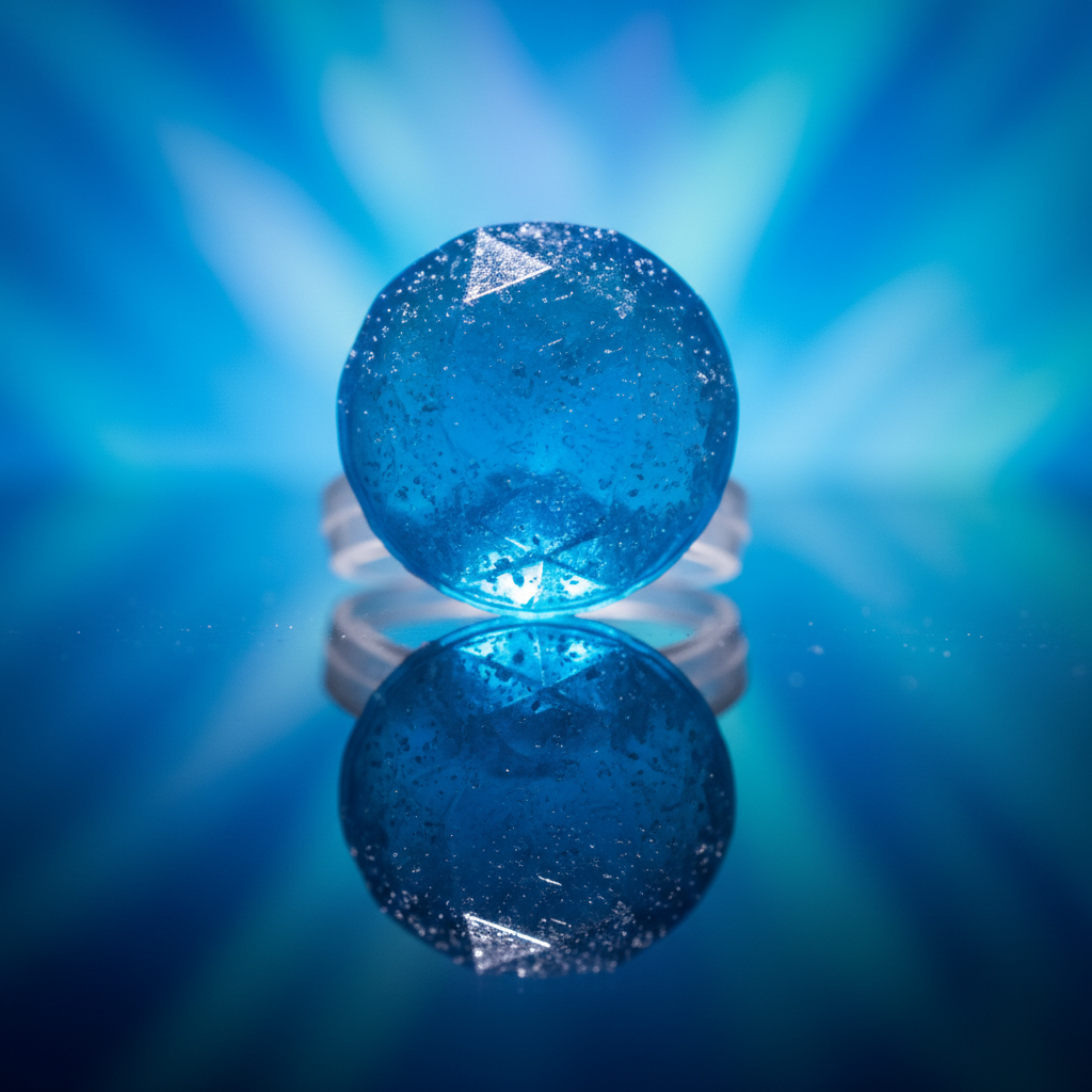 Blue Raspberry Ring Pop Close-Up: A detailed shot highlighting the electric blue gem.